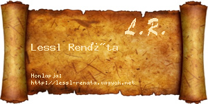 Lessl Renáta névjegykártya